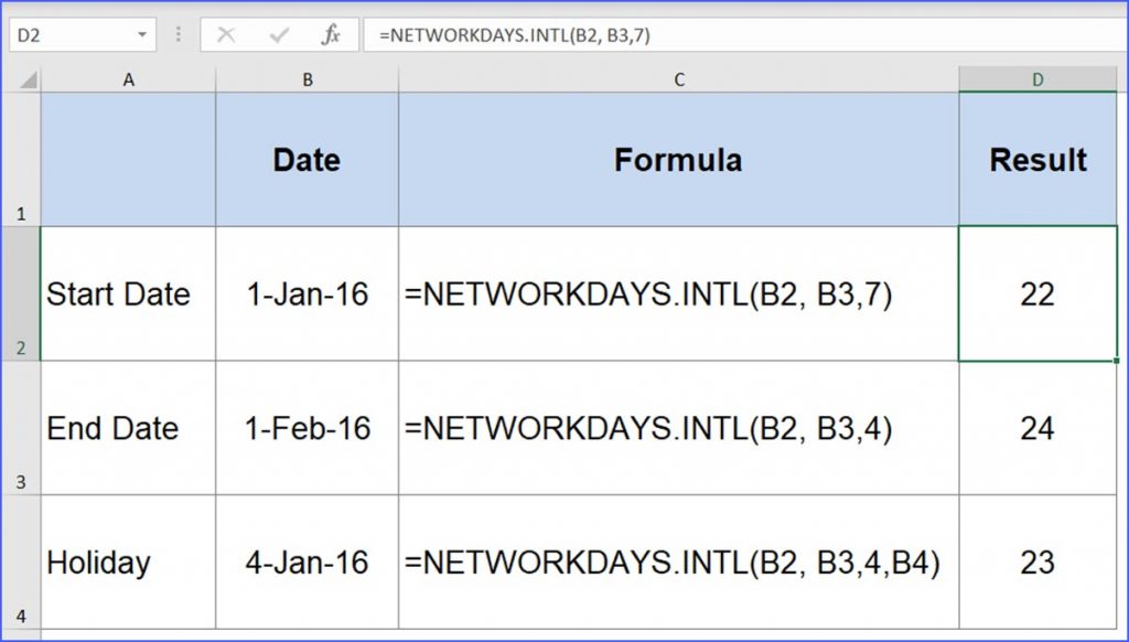 How to Use NETWORKDAYS.INTL Function ExcelNotes