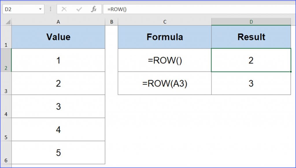How to Use ROW Function ExcelNotes