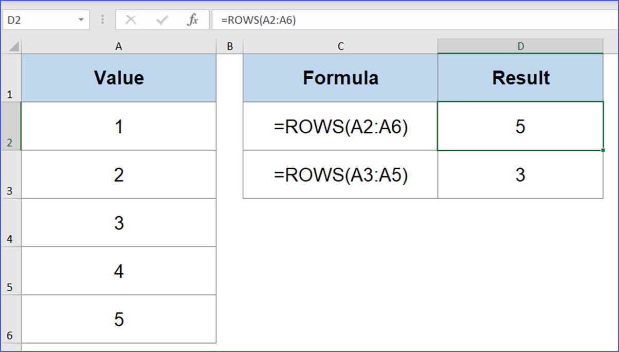 How to Use ROWS Function ExcelNotes