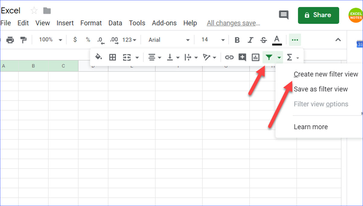 How to Create a Filter View in Google Sheets ExcelNotes