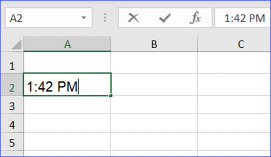 Ctrl+Shift+Colon Enters Current Time ExcelNotes