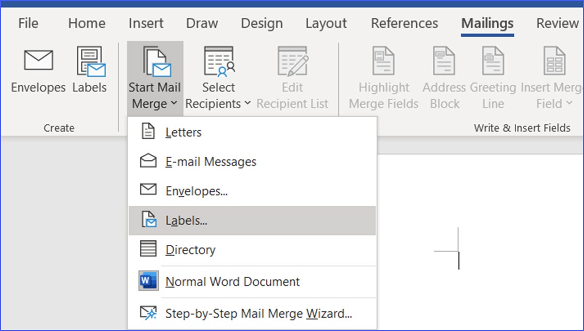 How to Create Labels in Word ExcelNotes
