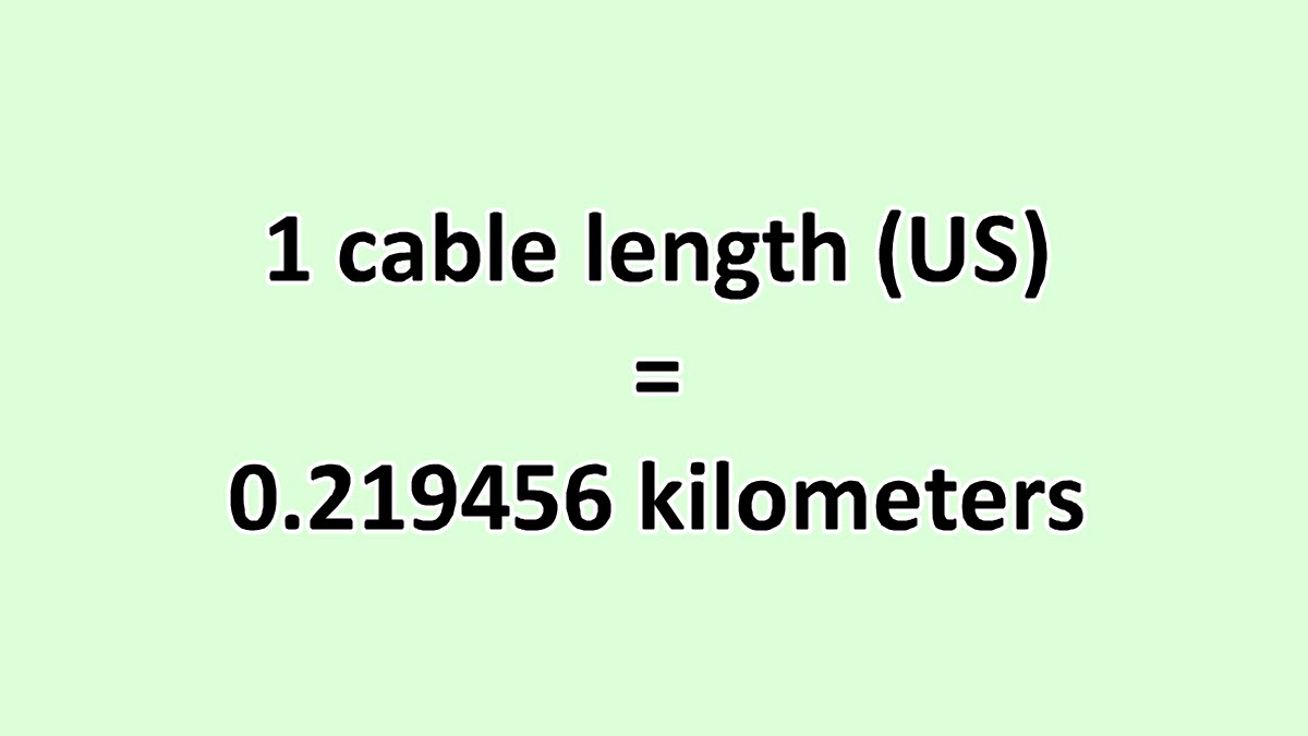 Convert Cable Length (US) to Kilometer ExcelNotes