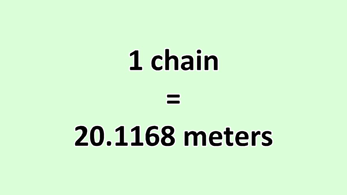 Convert Chain to Meter ExcelNotes