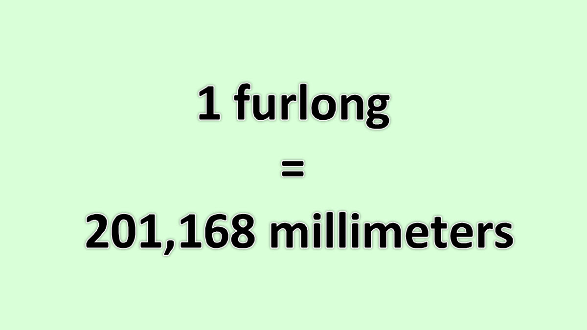 Convert Furlong to Millimeter ExcelNotes