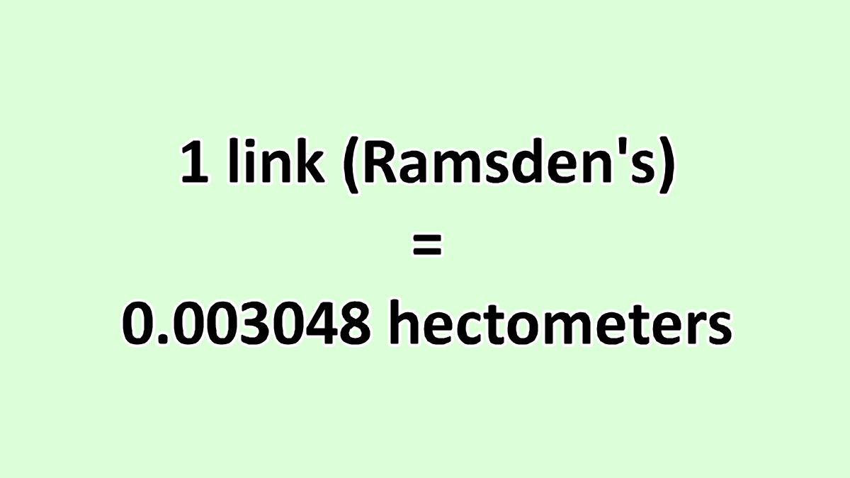 Convert Link (Ramsden's, Engineer's) to Hectometer ExcelNotes