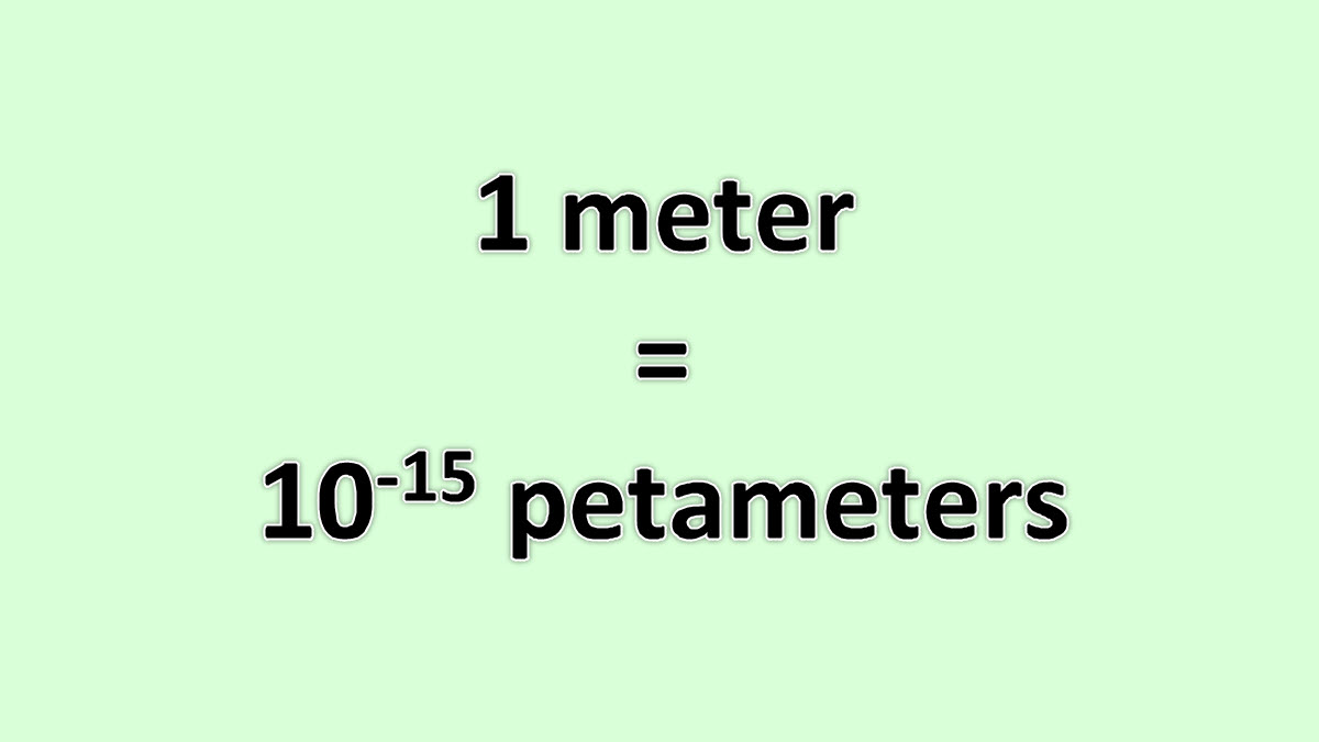 Convert Meter to Petameter ExcelNotes