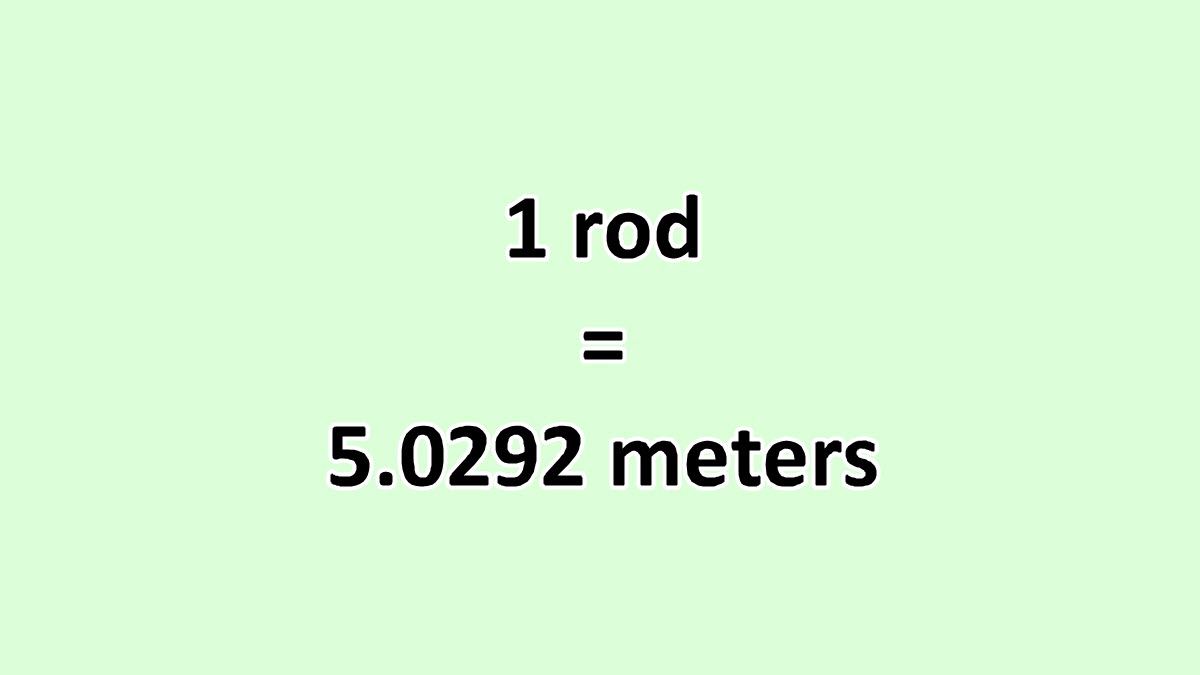 Convert Rod to Meter ExcelNotes