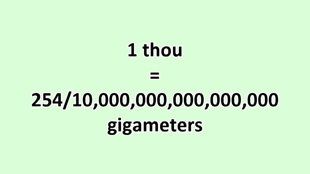 Convert Thou to Gigameter ExcelNotes