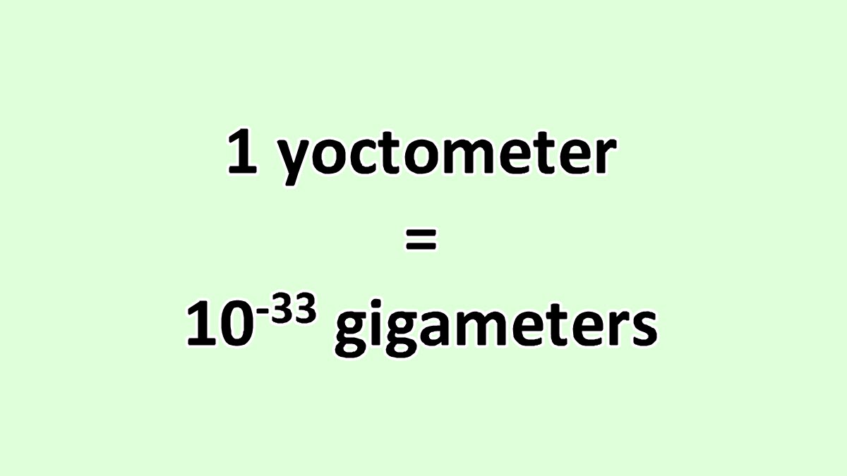 Convert Yoctometer to Gigameter ExcelNotes
