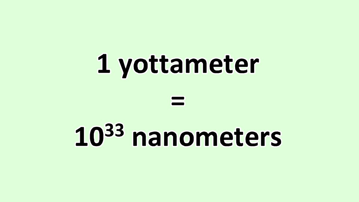Convert Yottameter to Nanometer ExcelNotes