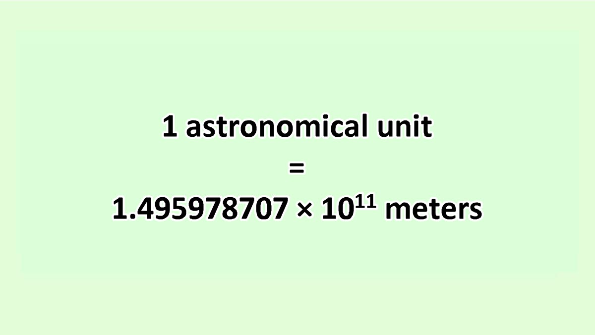 Convert Astronomical Unit to Meter ExcelNotes