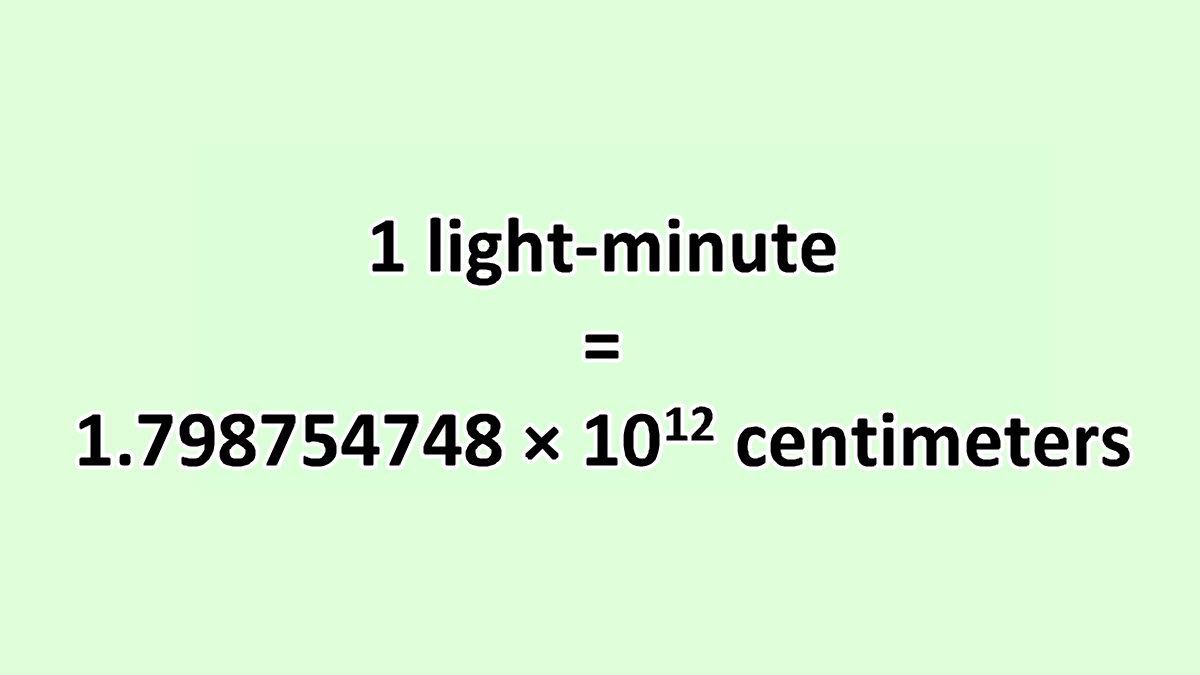 Convert Lightminute to Centimeter ExcelNotes