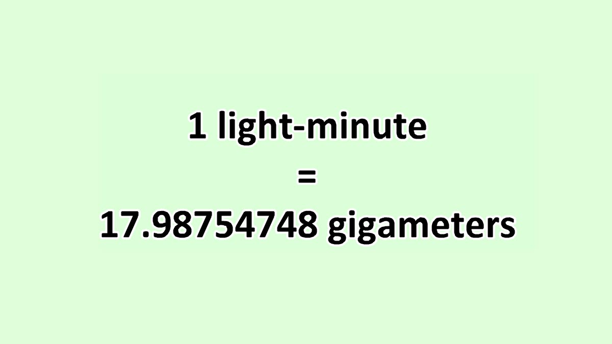 Convert Lightminute to Gigameter ExcelNotes
