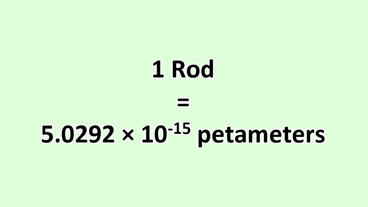 Convert Rod to Petameter ExcelNotes