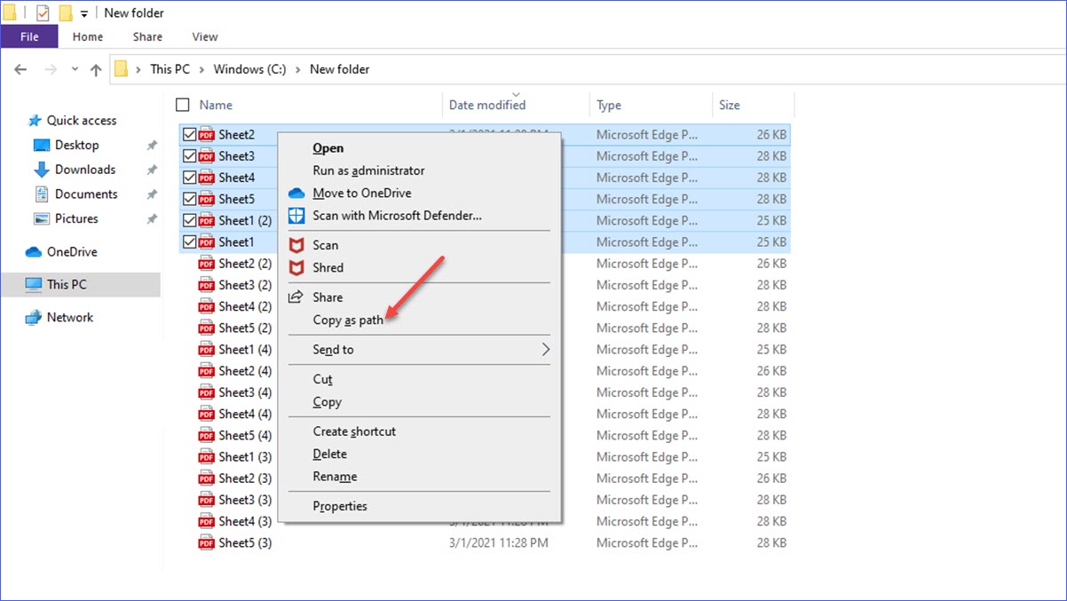 How to Copy the Full Path of Multiple Files Together ExcelNotes