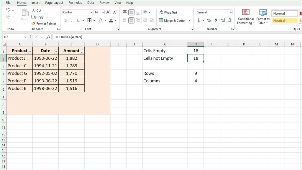 How to Count Cells in a Range ExcelNotes