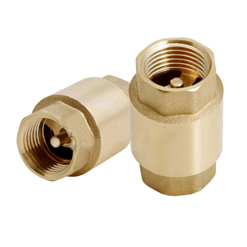 1/2" NPT INLINE CHECK VALVE BRASS SPRING LOADED INLINE 200 psi Excel