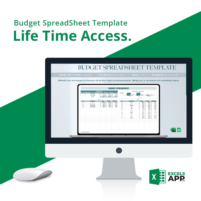 Budget SpreadSheet Template - Excels App