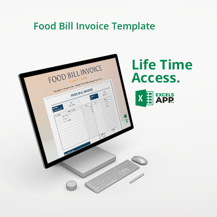 Food Bill Invoice Template Excels App