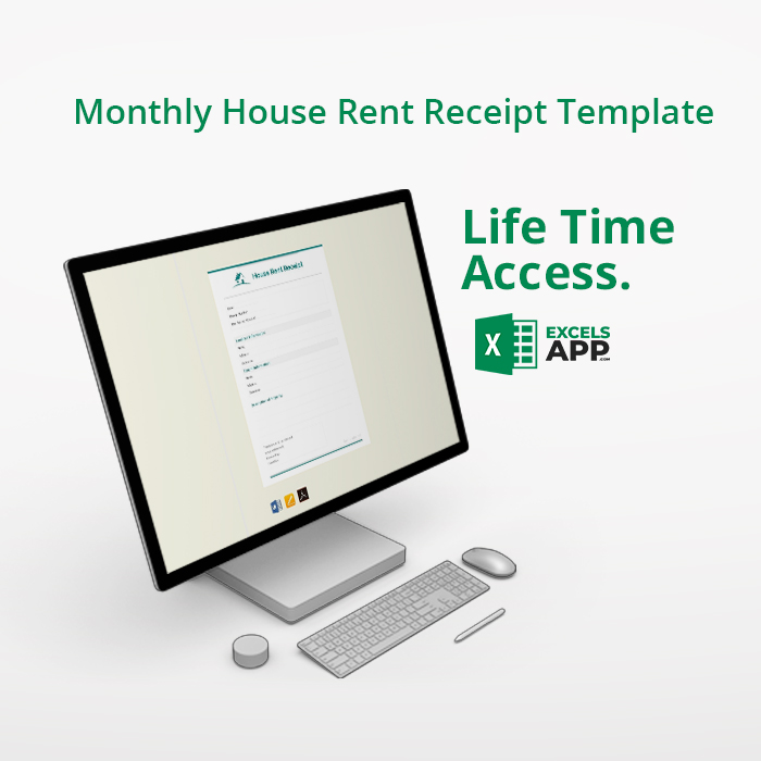 Monthly House Rent Receipt Template Excels App
