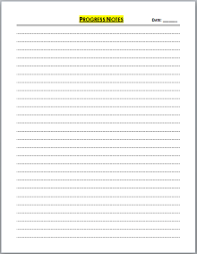 40 Free Progress Notes Templates » ExcelSHE