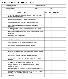 28+ Free Scaffold Inspection Checklist Templates (Sample PDF) » ExcelSHE(07)