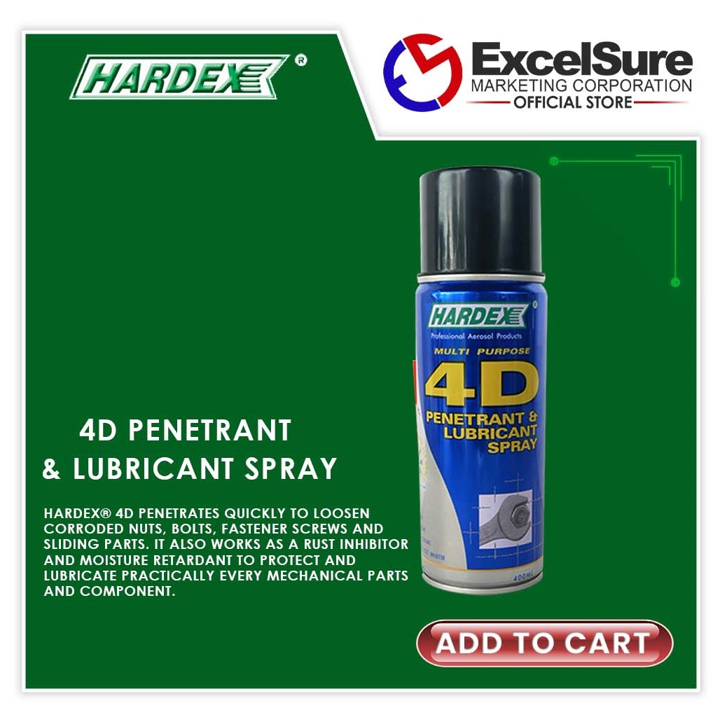 Hardex 4D & Lubricant Spray 400 ml ‣ ExcelSure Marketing