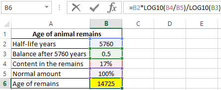 LN and LOG functions for calculating the natural logarithm of Excel