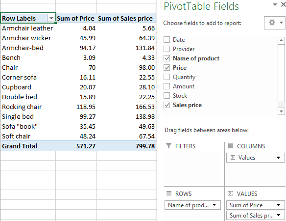 Managing Pivot Tables in Excel