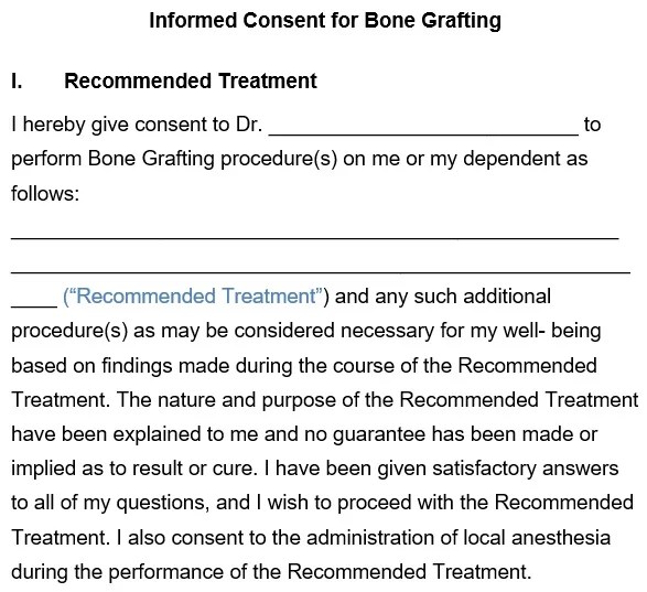 Printable Dental Patient Consent Form (Word, PDF) Excel TMP