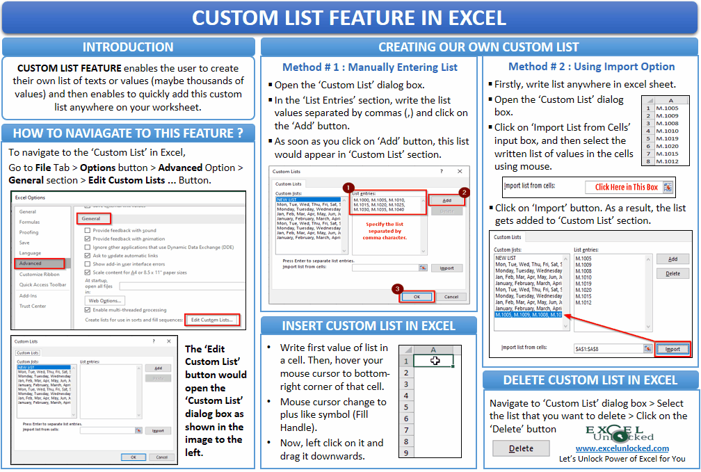 Amazing Feature in Excel Custom List in Excel Excel Unlocked