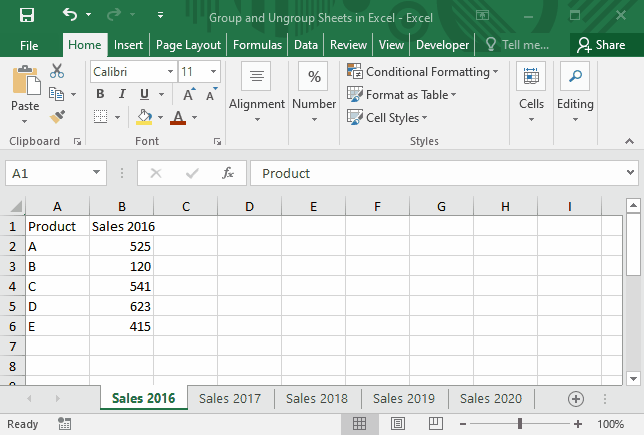 Group and Ungroup Worksheets in Excel Excel Unlocked
