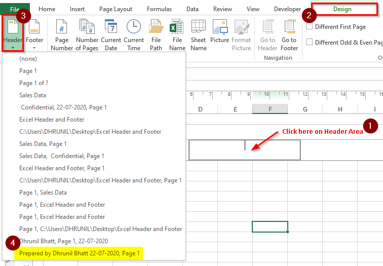 Excel Header and Footer Add, Change, Customize Excel Unlocked