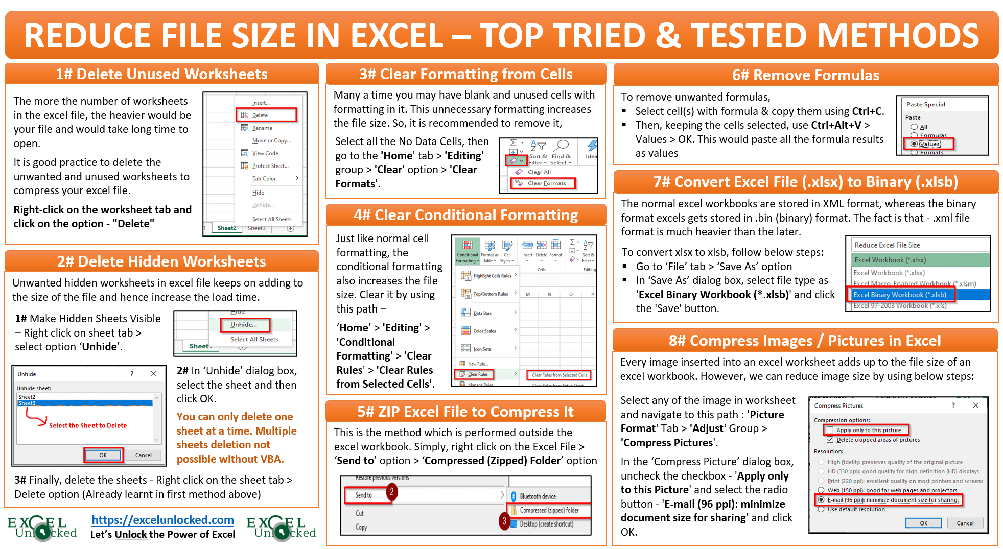 Multiple Ways to Reduce Excel File Size Excel Unlocked