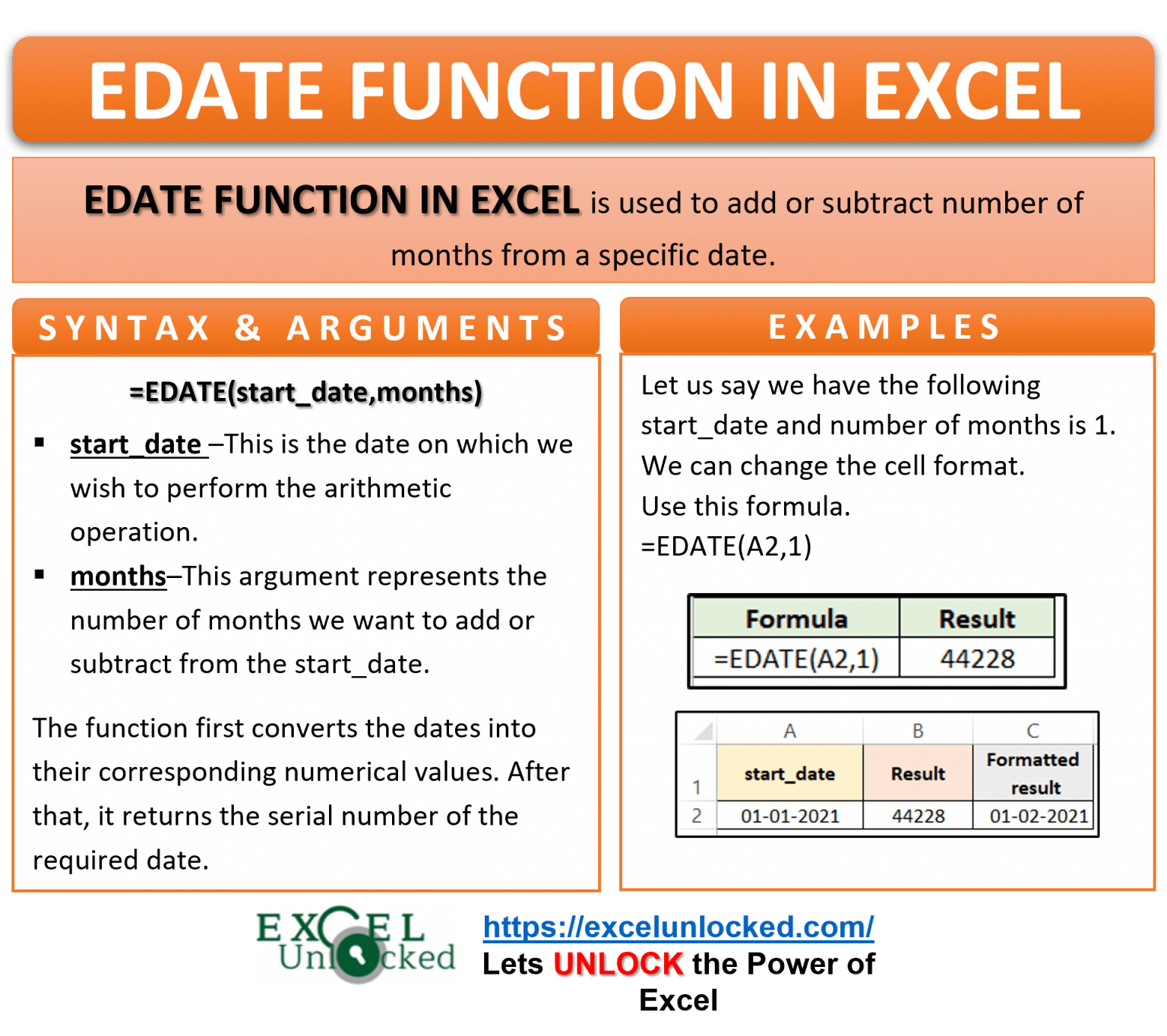 EDATE Function in Excel Add Months to Specific Date Excel Unlocked