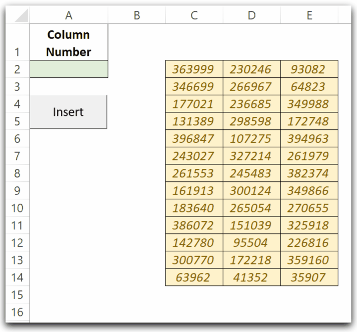 Insert Columns using VBA in Excel Excel Unlocked