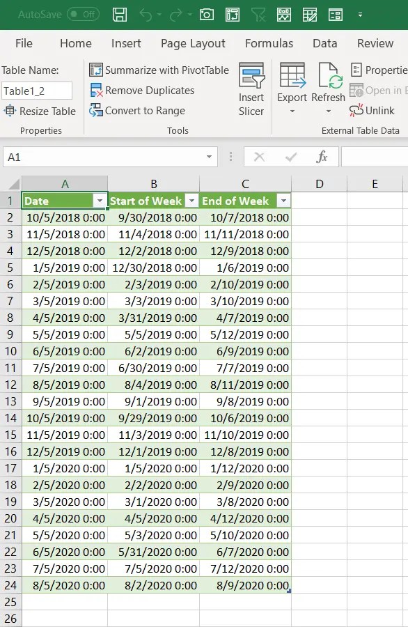 Start And End Date Of The Week With Power Query Excel UnpluggedExcel
