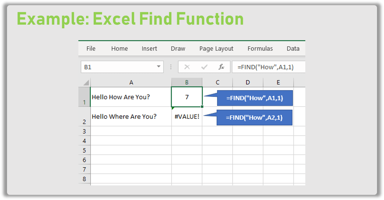 Excel FIND Function Excel
