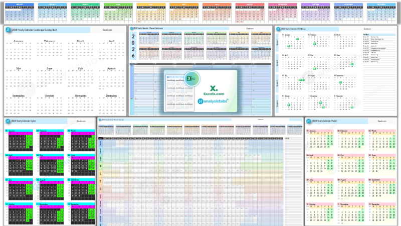 2026 Excel Calendar Templates 60+ Free Downloads (w/ Week Numbers