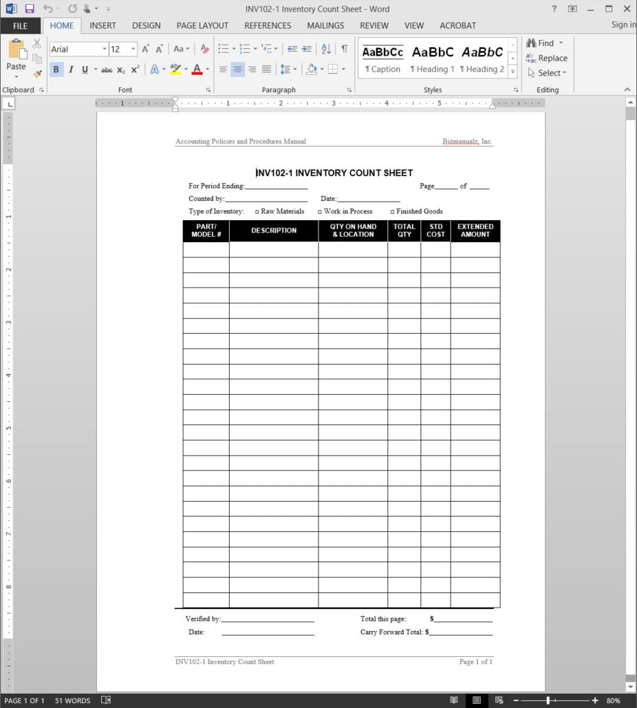 Free Printable Inventory Count Sheets In 2020 Excel Spreadsheets