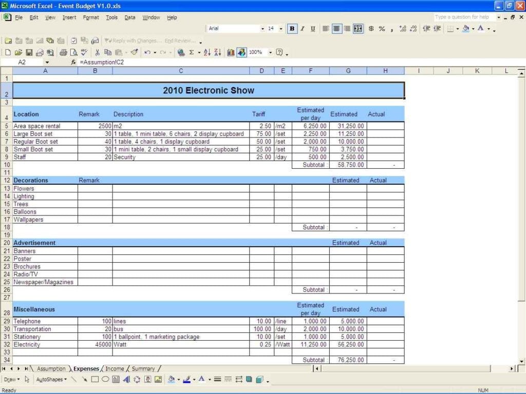 Sample Budget Spreadsheet Excel Spreadsheet Templates for Business Ms