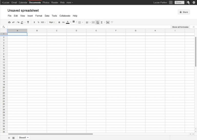 google docs spreadsheet drop down list —