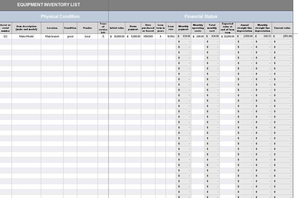 Sample Excel Inventory Spreadsheets Inventory Spreadsheet Spreadsheet
