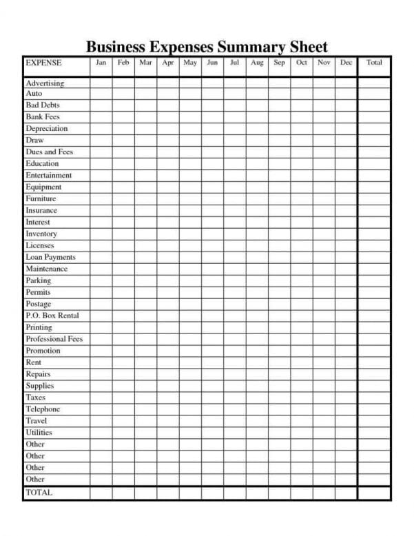 spreadsheet template for business expenses 3 —