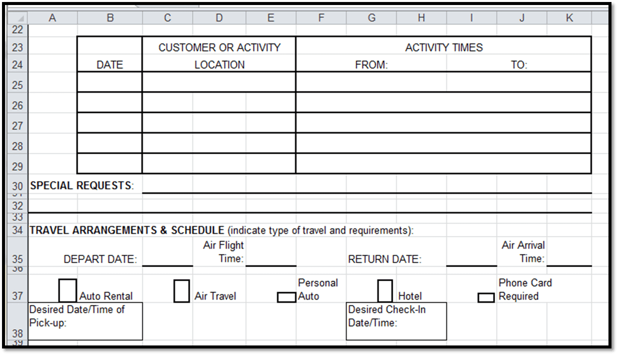 sample expense reimbursement form —