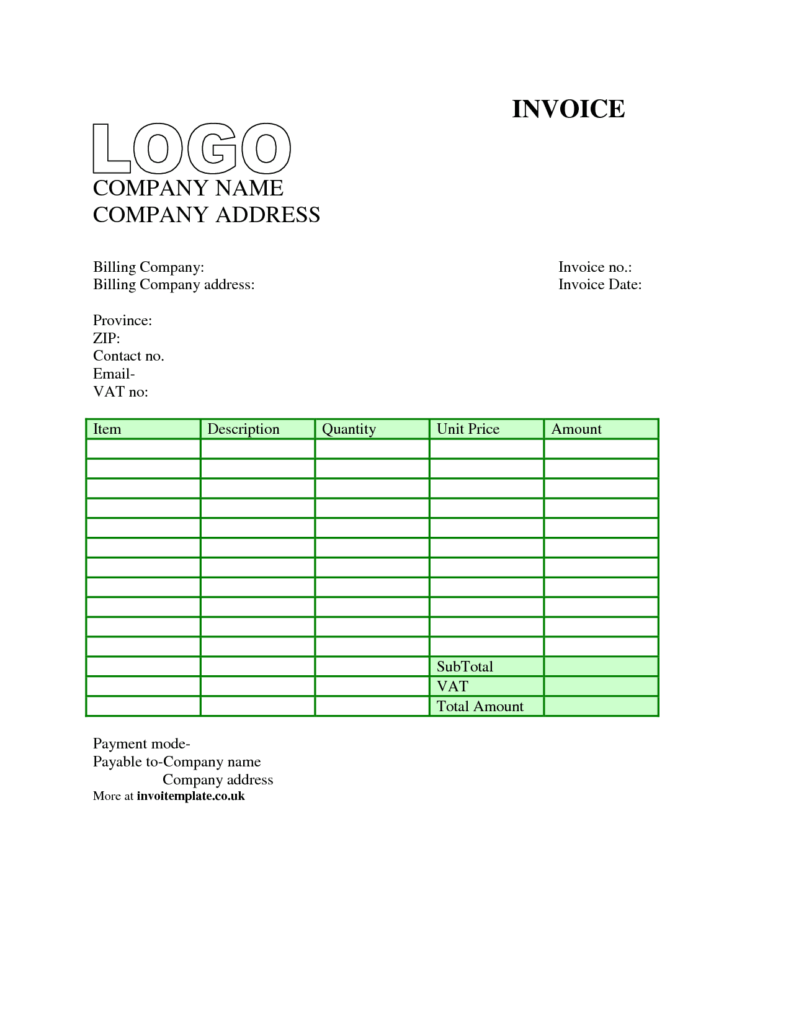 Quickbooks Invoice Templates —