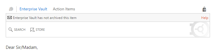Configure Enterprise Vault Office Mail App in Exchange 2016 Environment