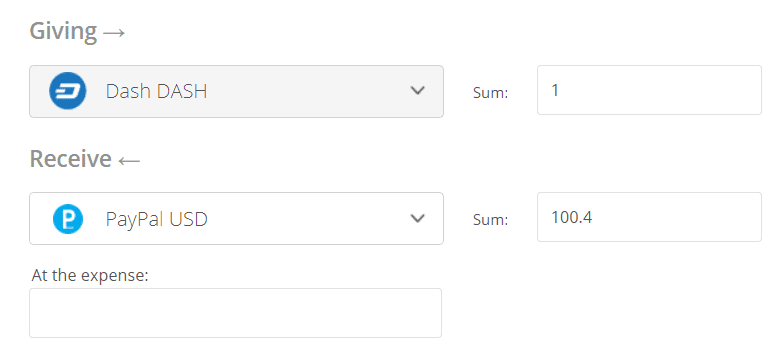 DASH to PayPal Exchange USD Dash PayPal Convert at the Best rate (USD