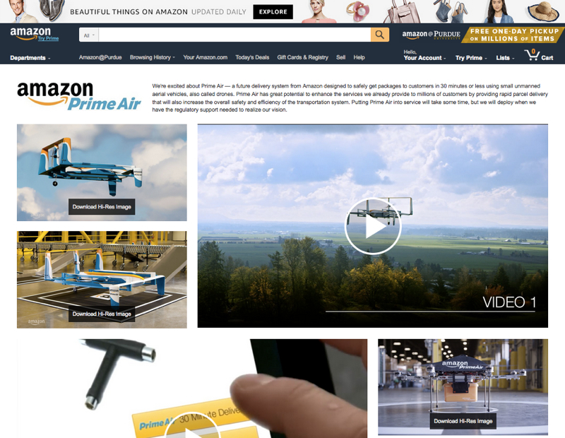 Amazon startet Prime Now in Berlin, Prime Air Entwicklung in Graz
